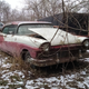 This Ford was not abandoned, but rather parked behind a repair shop.